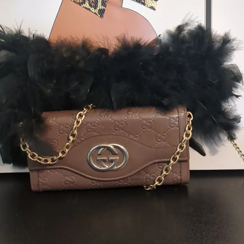 Gucci Guccissima Emboss Signature Continental Interlocking GG Emblem Wallet COA - Picture 1 of 17